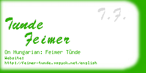 tunde feimer business card